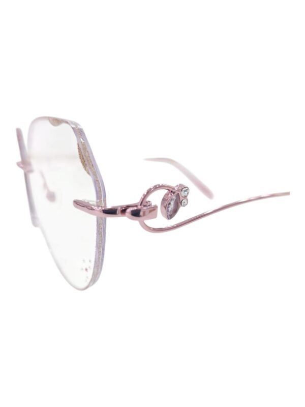 CA-7623-Y06 Rimless With Blue Cut lens Clear - Image 4